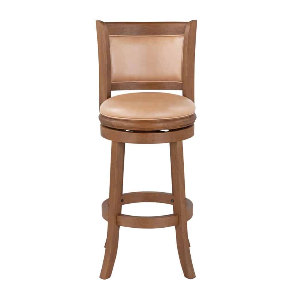 Boraam Industries 52829 Augusta Swivel Bar Stool, Chestnut Wire-Brush