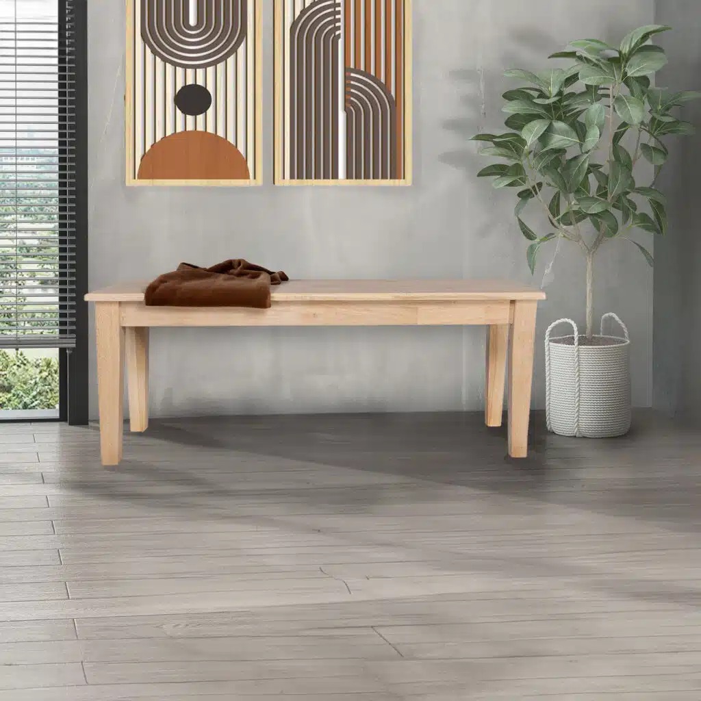 36218 Shaker Dining Bench - Blonde Oak
