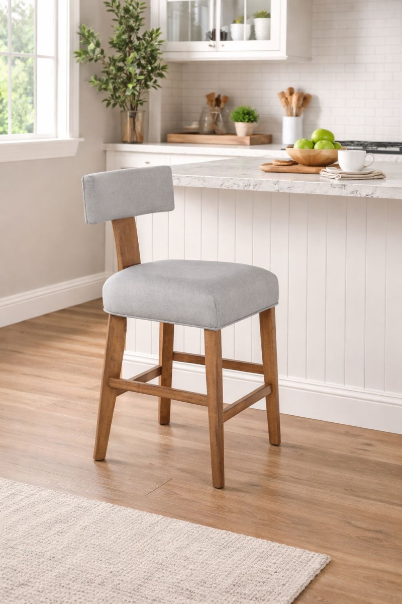 91124 Thalia T-Back Counter Stool with Fully Upholstered Cushion