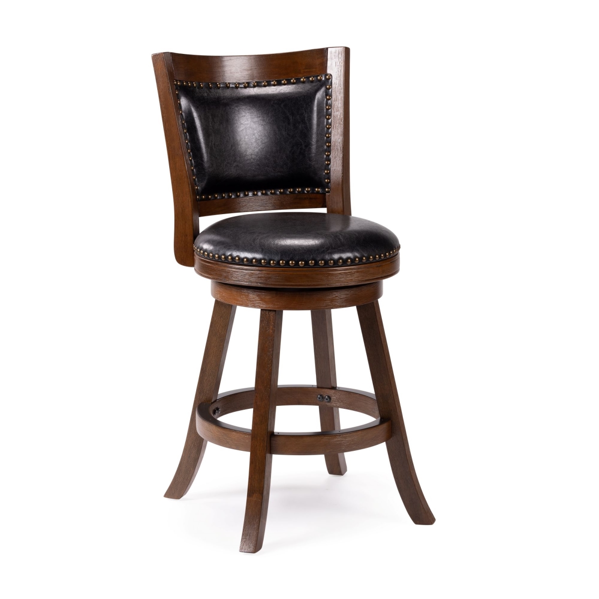 77726 Melrose Swivel Counter Stool - Cappuccino Wire-Brush