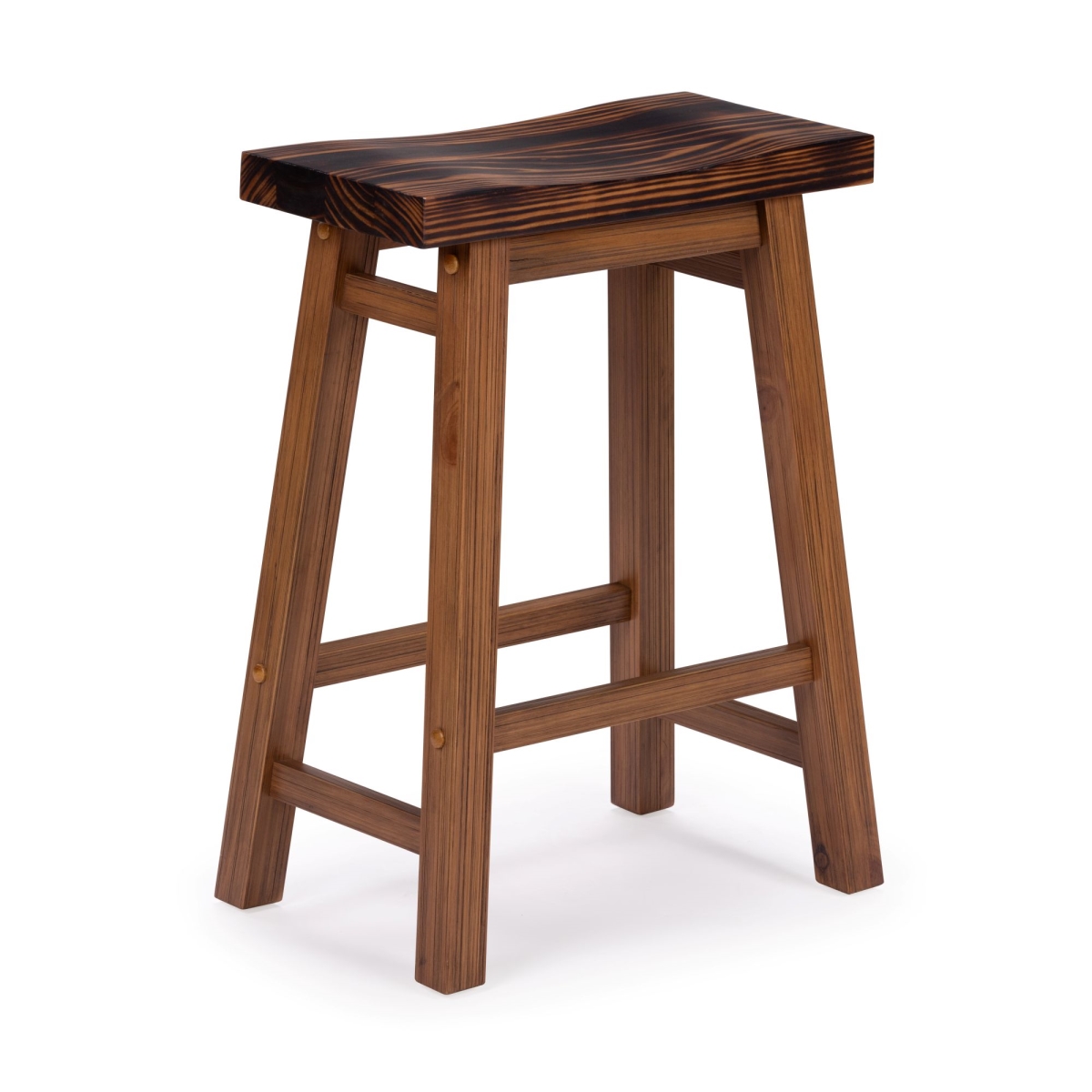 80124 Sonoma Backless Saddle Counter Stool - Burnt Chestnut