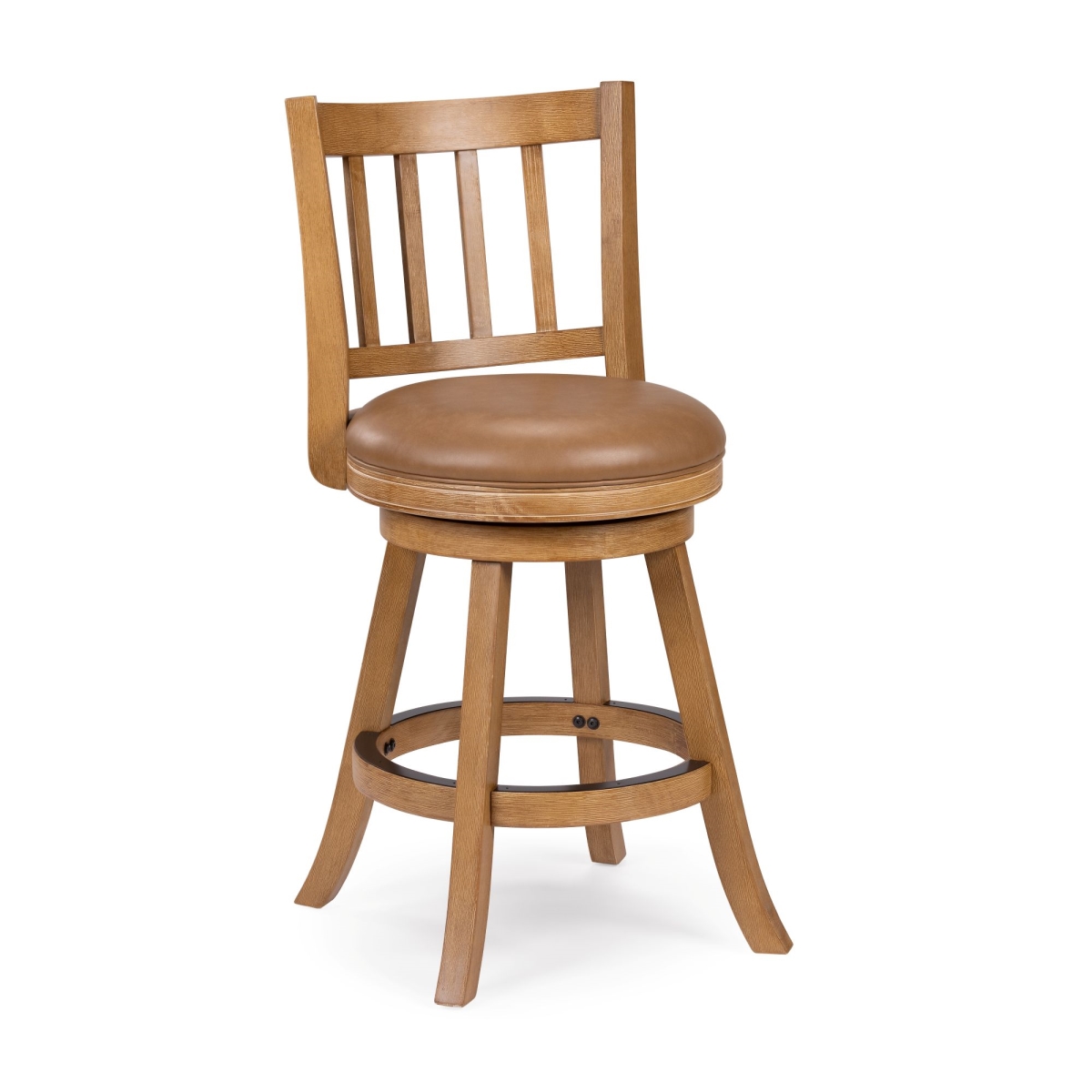 78026 Sheldon Swivel Counter Stool - Driftwood Wire-Brush
