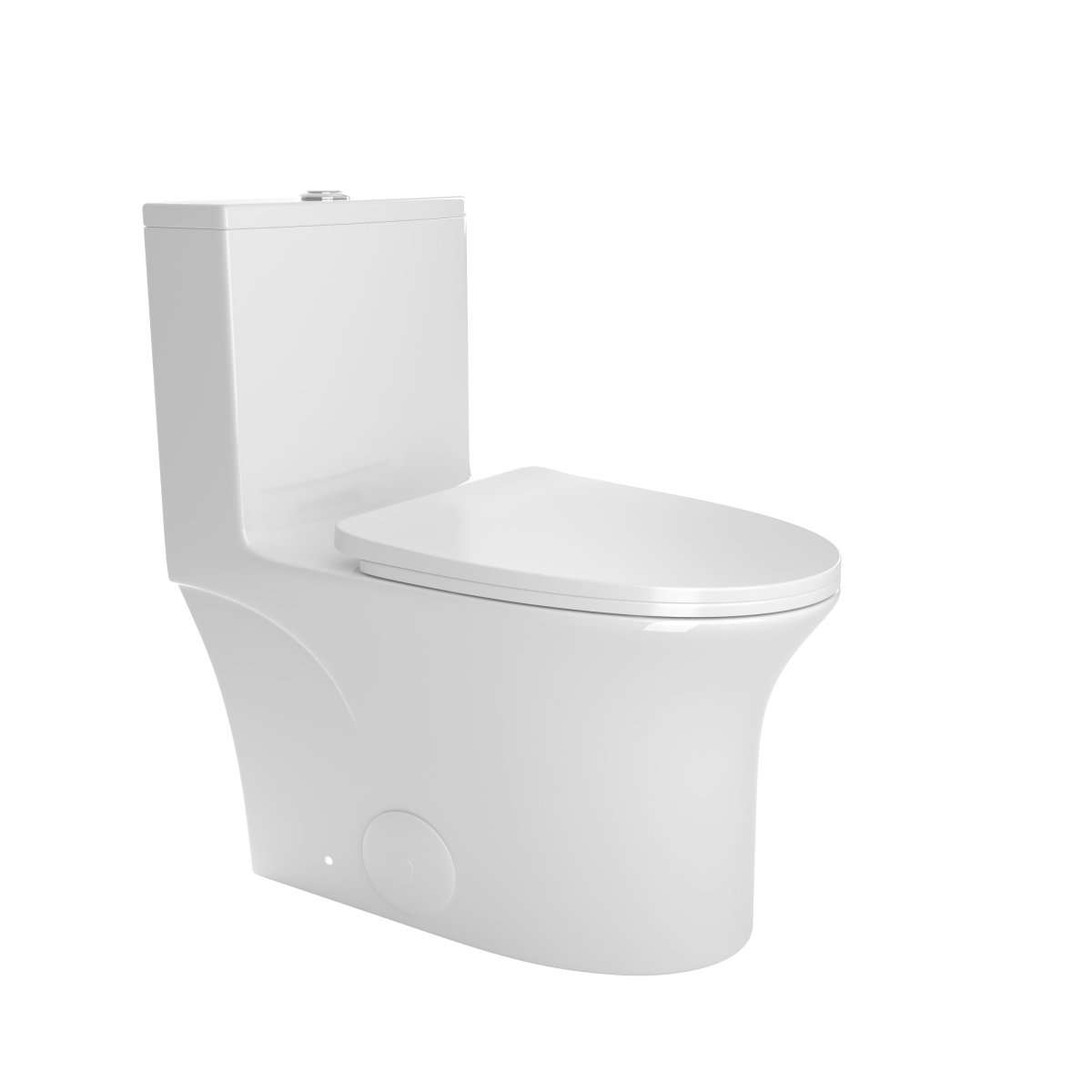Picture of Bothwa T039-WT 27.125 x 16 in. Home 1.1 & 1.6 GPF Elongated Comfort Height Floor Mounted Dual Flush Toilet&#44; White