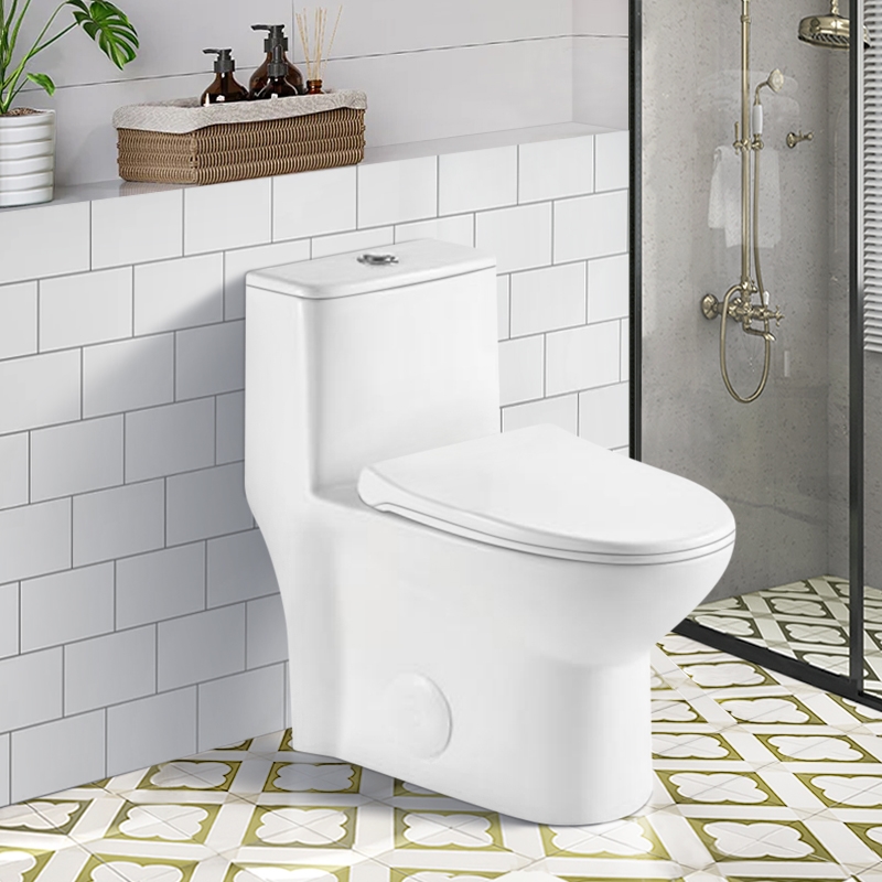 Picture of Bothwa T047-WJ Bothwa Luxurious 1.1/1.6 GPF Elongated Comfort Height Floor Mounted One Piece Dual Flush Toilet