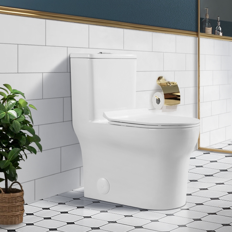 Picture of Bothwa T018-WT Bothwa Luxurious 1.1/1.6 GPF Elongated Comfort Height Floor Mounted One Piece Dual Flush Toilet