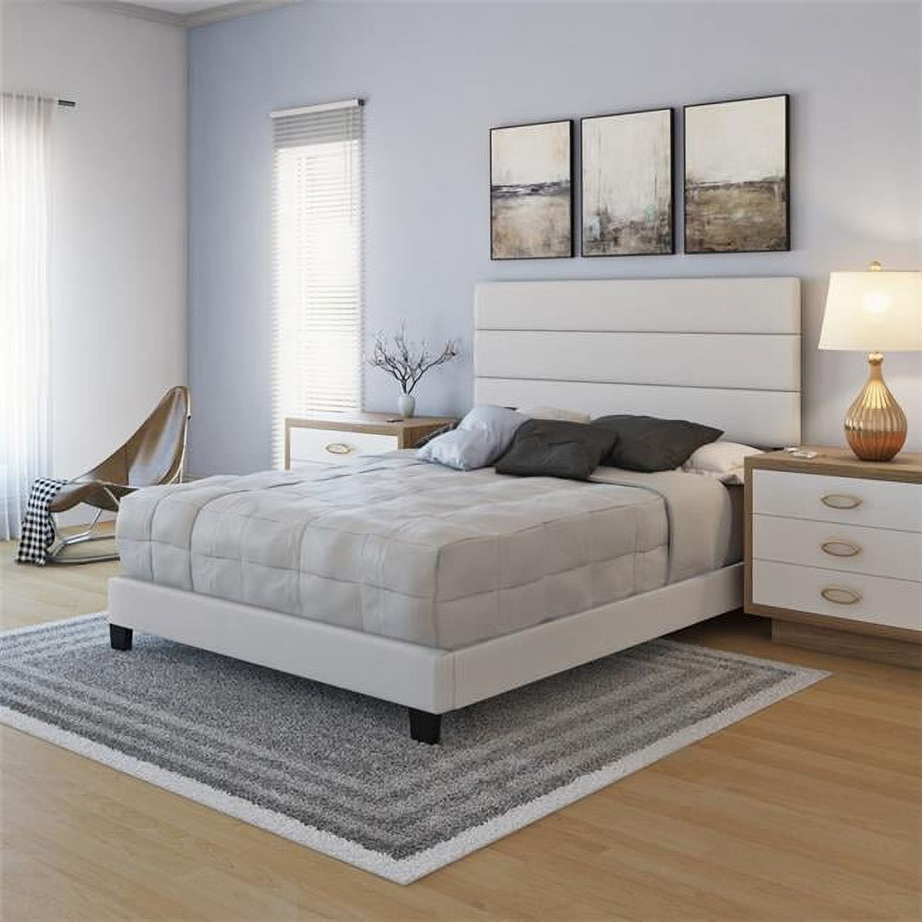PDWH957TW Paolo Upholstered Platform Bed