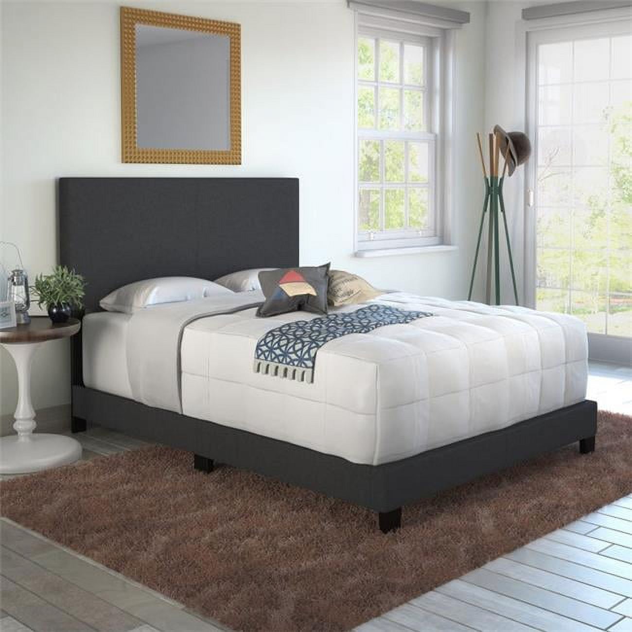 MIL898TW Mateo Linen Upholstered Platform Bed -  Boyd Sleep