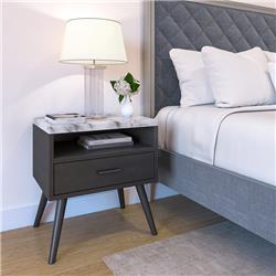 AMZMAR230NSBK Miller Low Profile Bedroom Nightstand