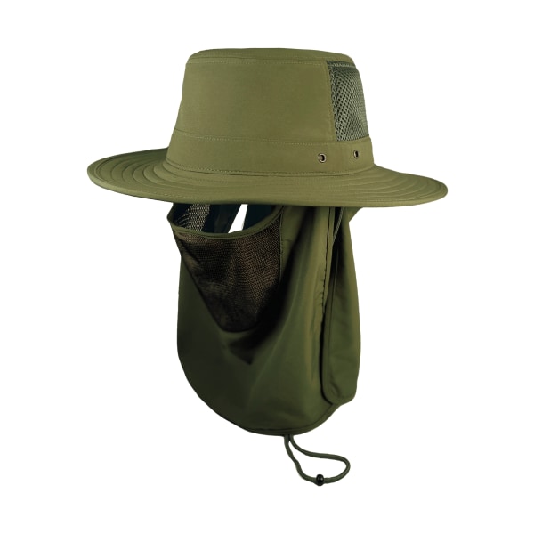 Kanut Sports Men's Carson Performance Detachable Sun Cape Sun Hat - Olive L -  SP21M0010-OLV-L