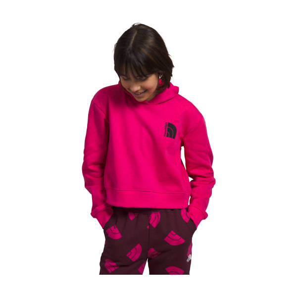 81158316 Camp Fleece Pullover Long-Sleeve Hoodie for Girls - Mr. Pink - Extra Large -  The North Face