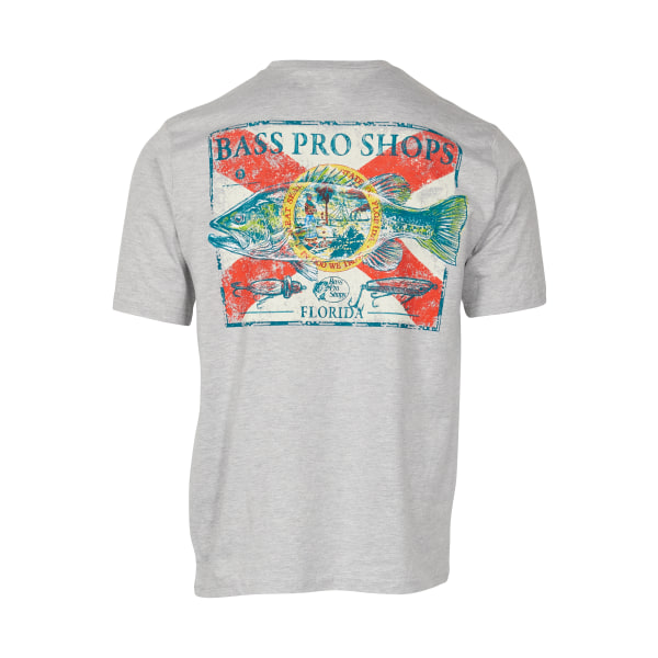 81155684 Bass Pro Shops Florida Bass Stamp Graphic Short-Sleeve T-Shirt for Men - Heather Gray - Medium -  World Wide Sportsman