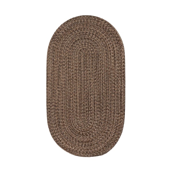 81004075 Worcester Indoor & Outdoor Braided Oval Area Rug - Dark Mocha - 8 x 11 ft -  Capel