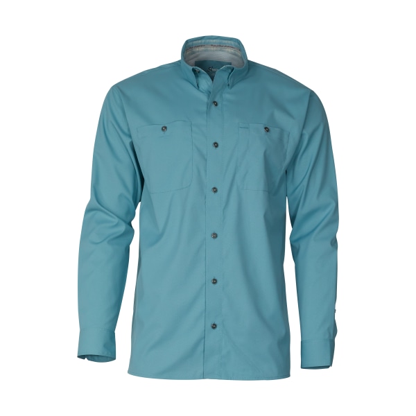 81035196 Ultimate Angler Solid Button-Down Long-Sleeve Shirt for Men - Reef Waters - Small -  World Wide Sportsman