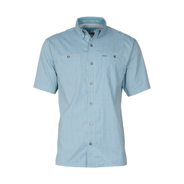 81031985 Ultimate Angler Plaid Short-Sleeve Shirt for Men - Blue Glass Tattersall - Small -  World Wide Sportsman