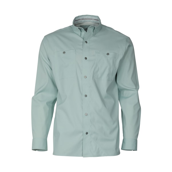 81035216 Ultimate Angler Solid Button-Down Long-Sleeve Shirt for Men - Harbor Gray - Small -  World Wide Sportsman