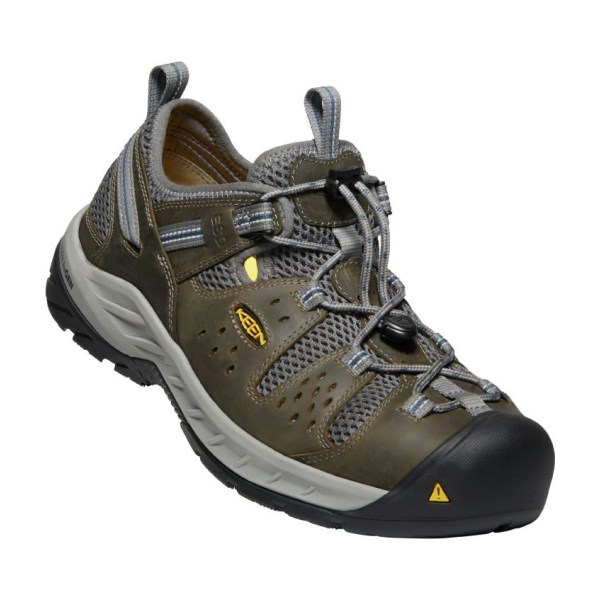 81140206 Atlanta Cool II ESD Steel Toe Work Shoes for Men - Gargoyle & Midnight Navy - Size 9 - Medium -  Keen Utility