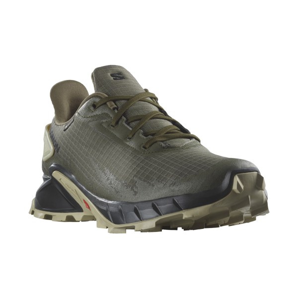 81056831 Alphacross 4 GTX Waterproof Trail Running Shoes for Men - Olive Night - Size 9 - Medium -  Salomon