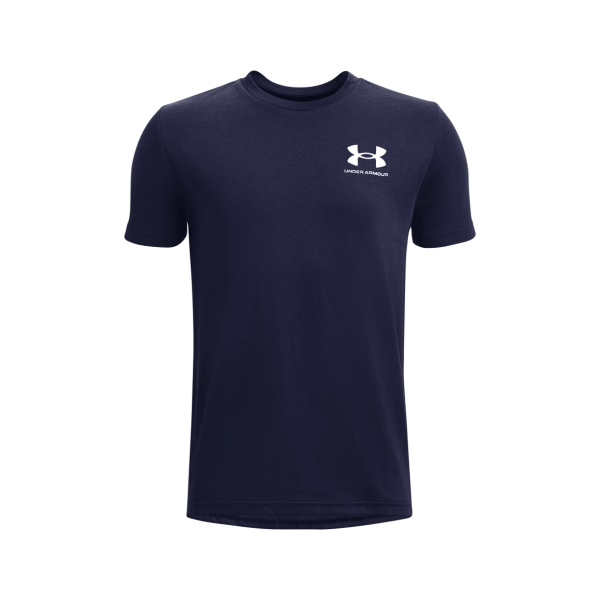 Under Armour 81191970 Sportstyle Left Chest Logo Short-Sleeve T-Shirt for Kids - Midnight Navy & Pitch Gray - Small -  Inner Armour