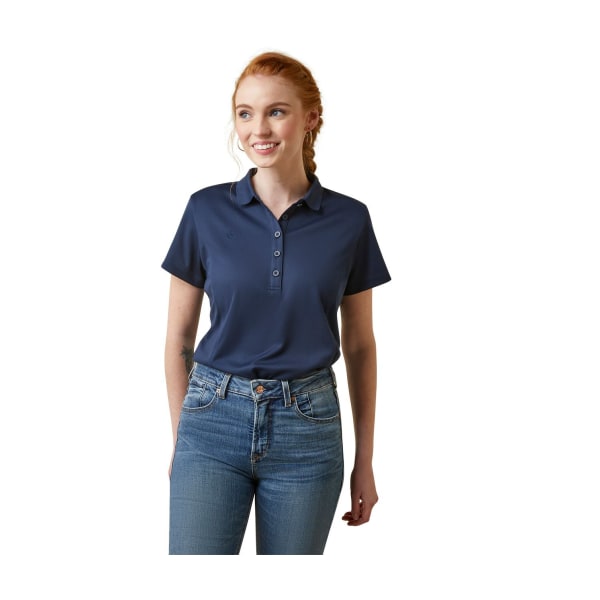 81224567 TEK Short-Sleeve Polo Shirt for Ladies - Navy - Medium -  Ariat