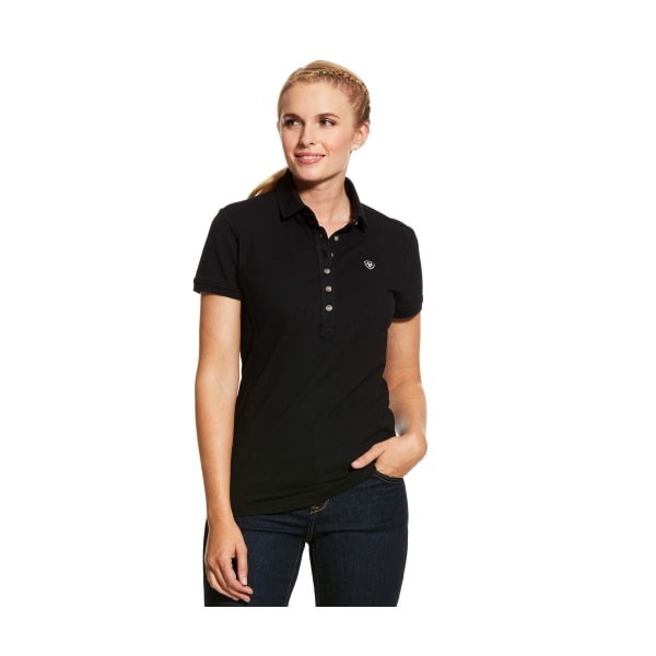 81222037 TEK Short-Sleeve Polo Shirt for Ladies - Black - Medium -  Ariat