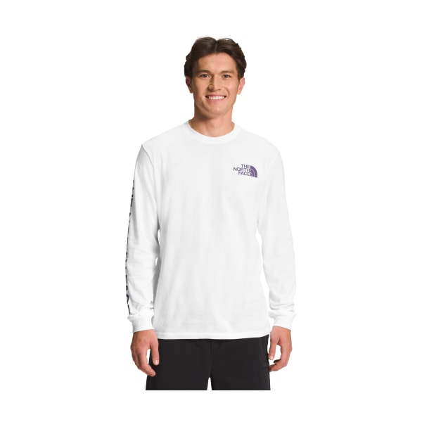 81082387 Hit Graphic Long-Sleeve T-Shirt for Men - TNF White & Lunar Slate - 2XL -  The North Face