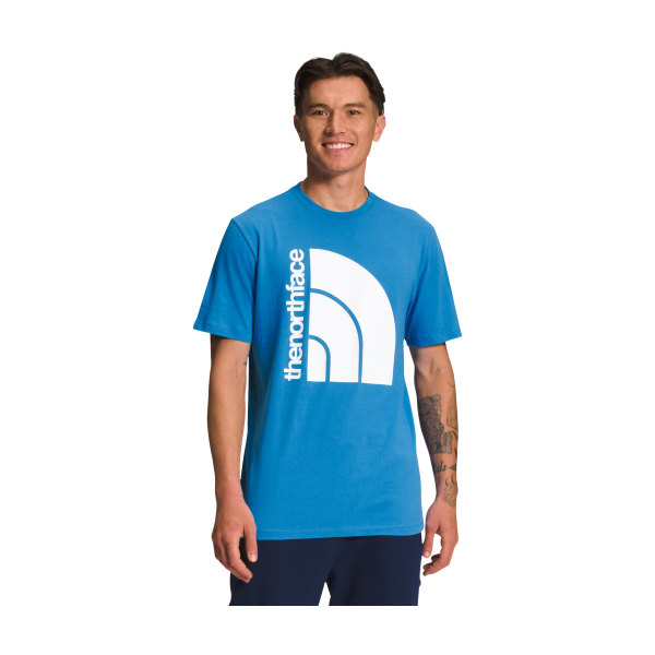 81082403 Jumbo Half Dome Short-Sleeve T-Shirt for Men - Sonic Blue & TNF White - Small -  The North Face