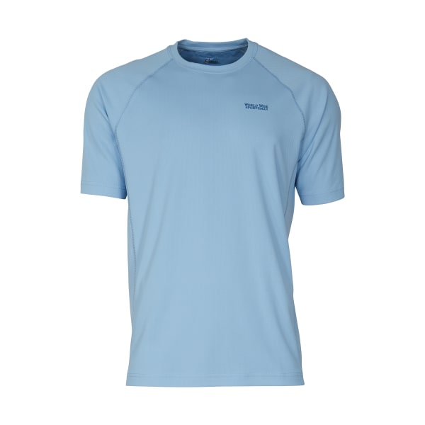 60705503 Solid Raglan Short-Sleeve Crew Shirt for Men - Placid Blue - 3XL -  World Wide Sportsman