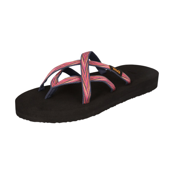 81069016 Olowahu Sandals for Ladies - Palms Indigo & Rose Violet - Size 9M -  Teva