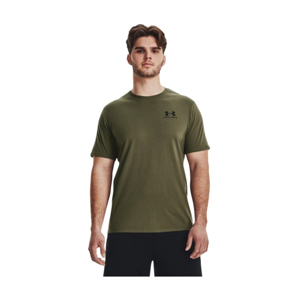 Under Armour 81137600 Sportstyle Left Chest Short-Sleeve T-Shirt for Men - Marine OD Green & Black - Medium -  Inner Armour