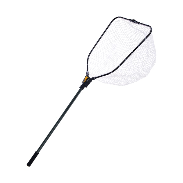 81048861  Conservation Folding Landing Net - Rubber - 12 in. Deep - 21 in. x 24 in. Hoop, 36 in. Handle -  Frabill