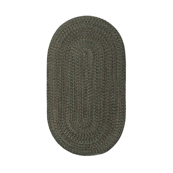 81004643 Worcester Indoor & Outdoor Braided Oval Area Rug - Dark Hunter - 8 x 11 ft -  Capel