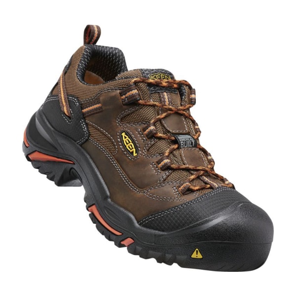 81295333 Braddock Low Work Shoes for Men - Cascade & Orange Ochre - Size 9 - Medium -  Keen Utility