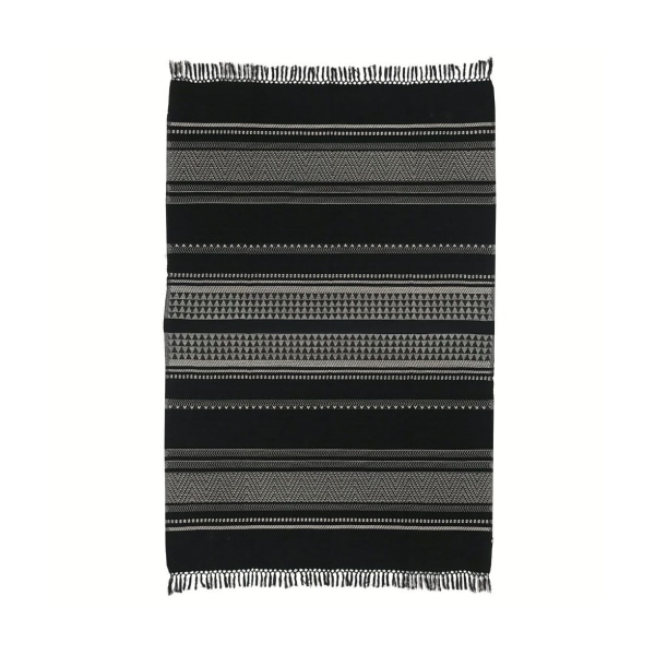 81265492 Arapahoe Cotton Throw Blanket - Black & White - 53 x 87 in.