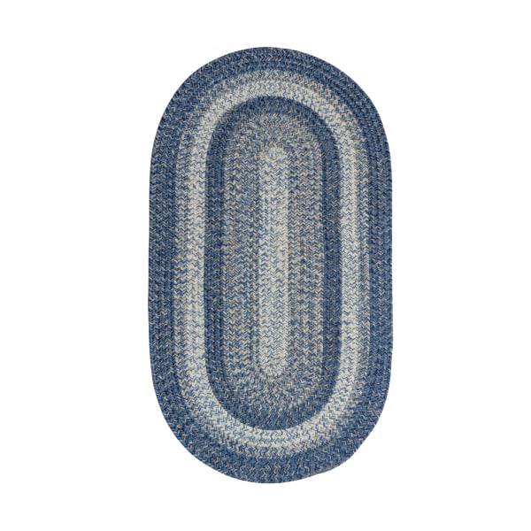 81004821 Winthrop Braided Indoor & Outdoor Oval Area Rug - Blue - 8 x 11 ft -  Capel