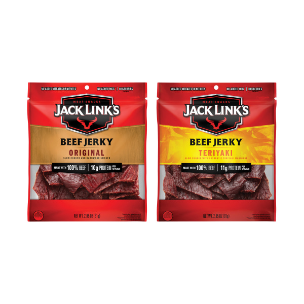 60705703 Original & Teriyaki Beef Jerky Combo - 2.85 oz - Pack of 2 -  Jack LinkS