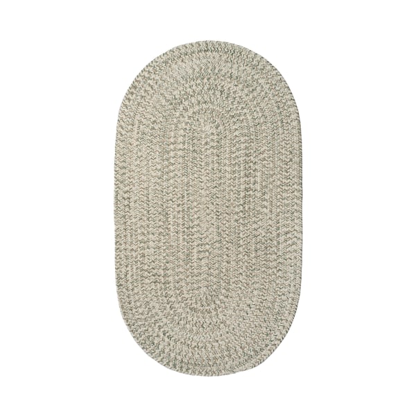 81005122 Worcester Indoor & Outdoor Braided Oval Area Rug - Light Hunter - 8 x 11 ft -  Capel