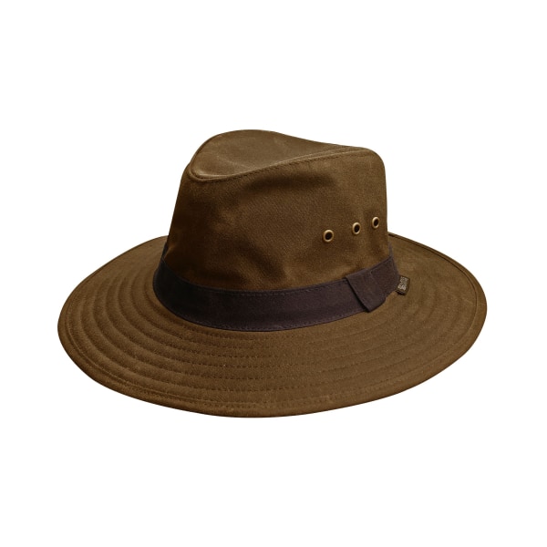 Kanut Sports Delano Waxed Cotton Waterproof Safari Sun Hat - Chocolate XL -  SS22M06-CHO-XL