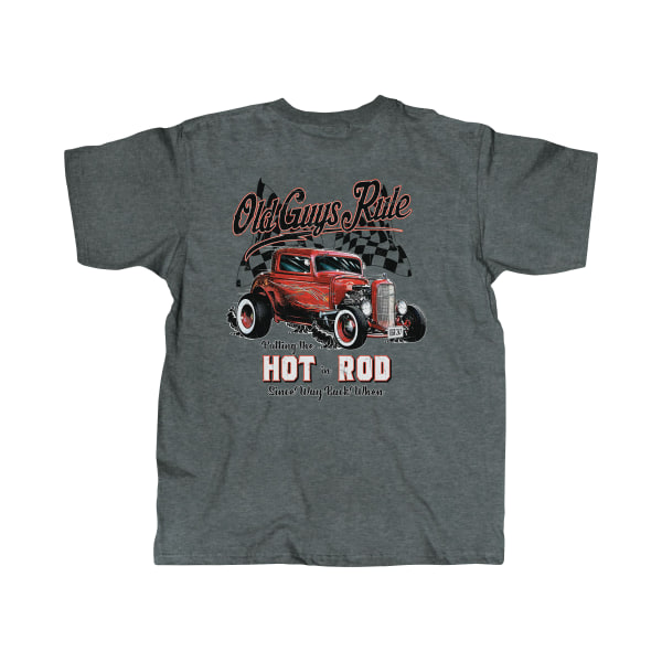 81364763 Old Guys Rule The Hot In Rod Short-Sleeve T-Shirt for Men, Graphite Heather - Extra Large -  Bass Pro Shops