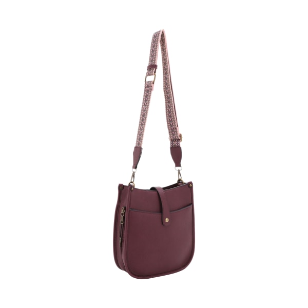 Jessie & James Chelsea Lock and Key Concealed Carry Crossbody - Wine 10in H X 9.75in W X 3in D -  SMC31259 WN