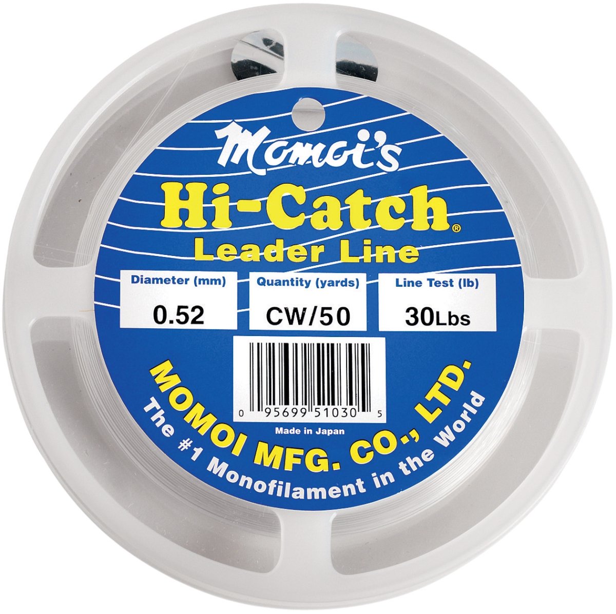 42427602 Hi-Catch Nylon Monofilament Leader Keeper - 50 Yard - 50 lbs - Smoke Blue -  Momois