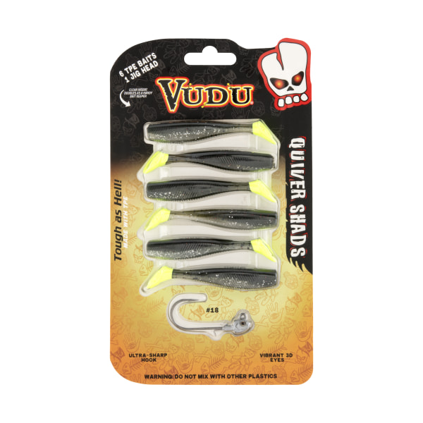 81290587 3 in. Vudu Quiver Shad, Chicken on A Chain - Pack of 6 -  Bass Pro Shops