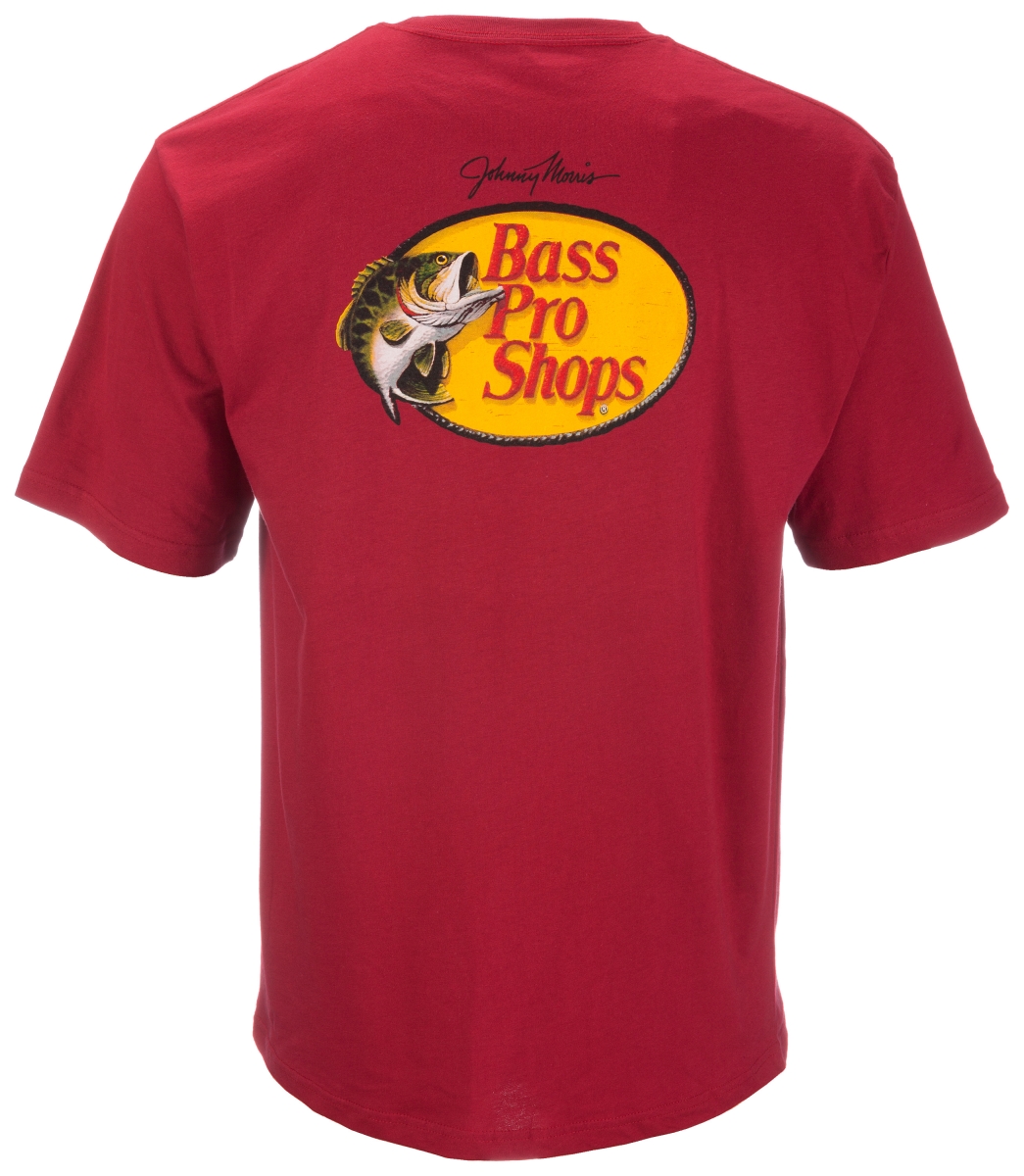 88012203 Johnny Morris Woodcut Logo Short-Sleeve T-Shirt for Men - Red - Large -  Bass Pro Shops