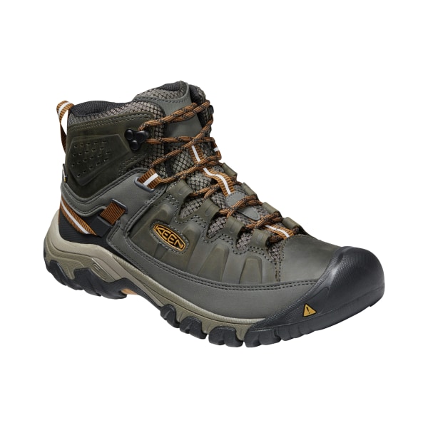 75532667 Targhee III Mid Waterproof Hiking Boots for Men - Black Olive & Golden Brown - Size 13W -  KEEN