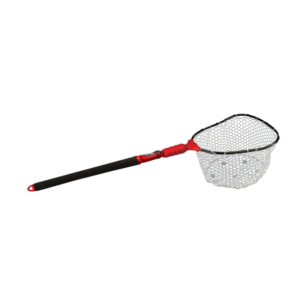 43424303 S2 Slider Landing Net - Clear Rubber - 17 x 19 in. Hoop - 29 x 60 in. Handle - Black & Red -  EGO