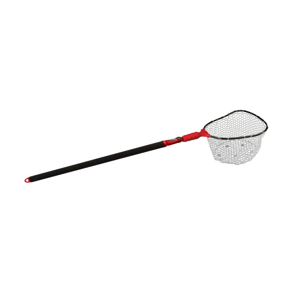 43424403 S2 Slider Landing Net - Clear Rubber - 17 x 19 in. Hoop - 48-108 in. Handle - Black & Red -  EGO