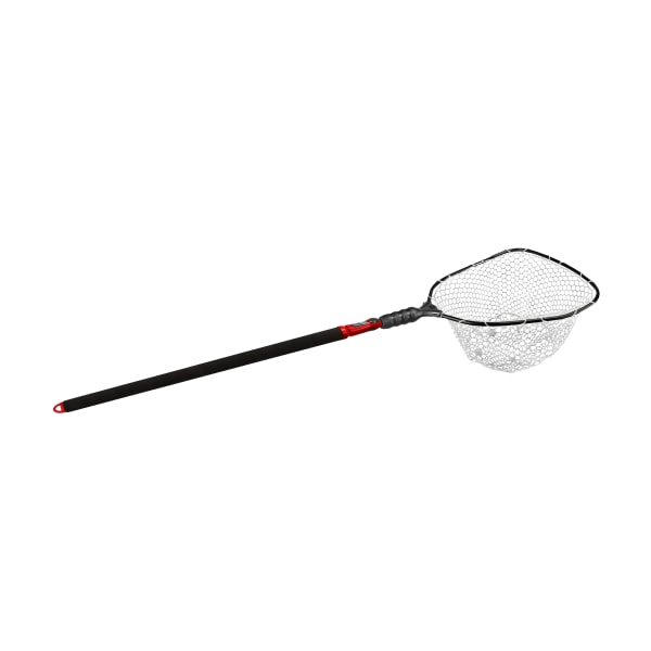 43424423 S2 Slider Landing Net - Clear Rubber - 19 x 21 in. Hoop - 48-108 in. Handle - Black & Red -  EGO