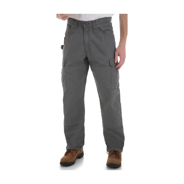 80183065 Ripstop Ranger Pants for Men - Grey - 30 in. Waist x 32 in. Inseam -  Wrangler Riggs Workwear