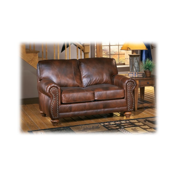 80076485 Noble Furniture Stationary Love Seat, Chestnut -  Best Home Furnishings