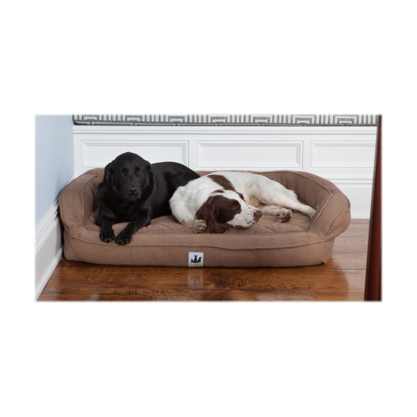 80089358 27 x 21 x 9 in. EZ Wash Premium Headrest Dog Bed, Brown -  3 Dog Pet Supply