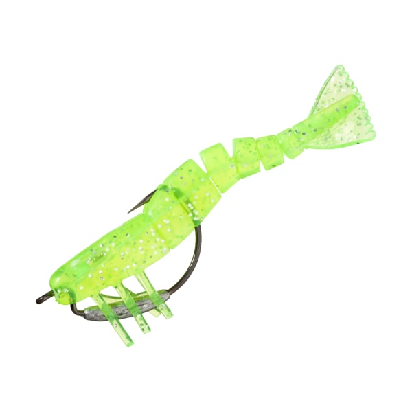 26309172 Weedless Shrimp - 3.5 in. - Chartreuse -  Vudu